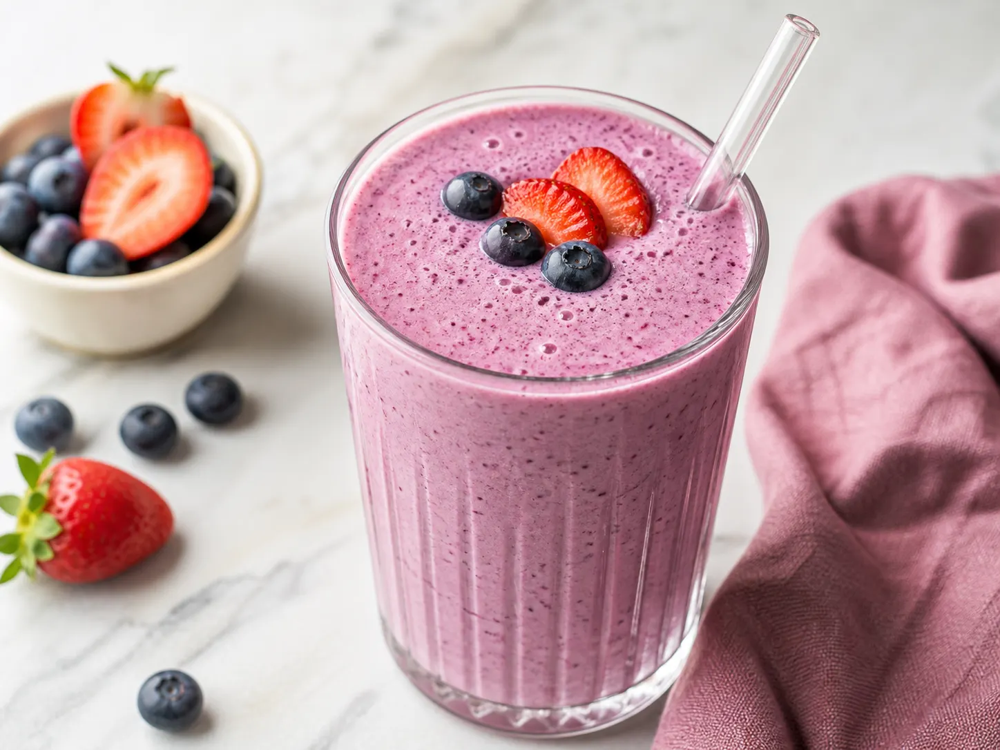 Beeren-Protein-Shake