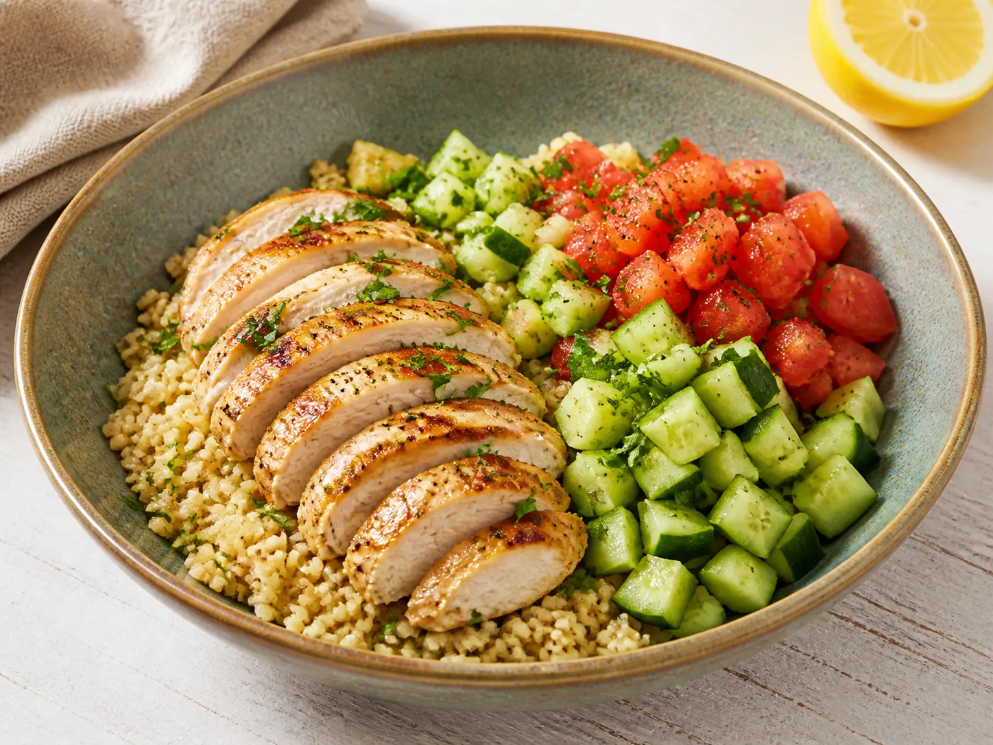 Bulgur-Hähnchen-Bowl
