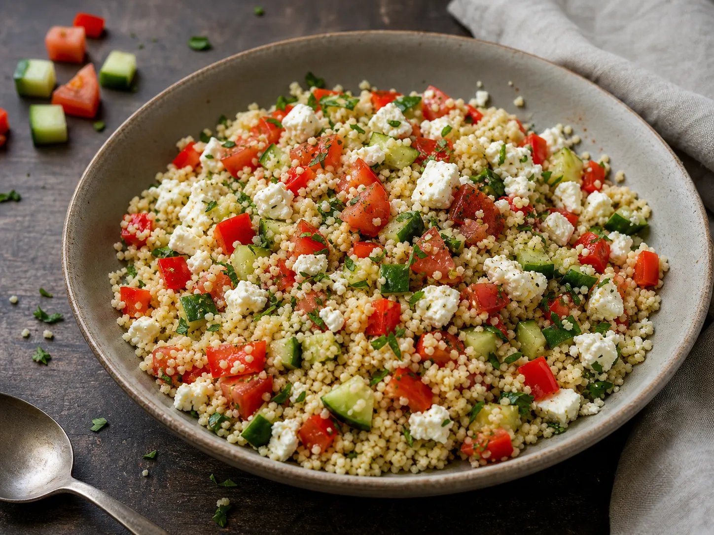 Couscous-Salat mit Feta