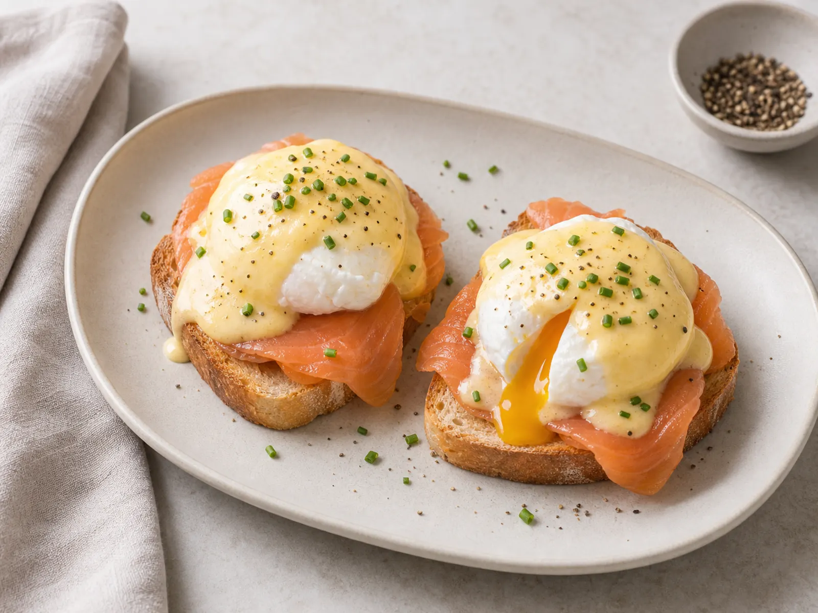 Eggs Benedict mit Lachs