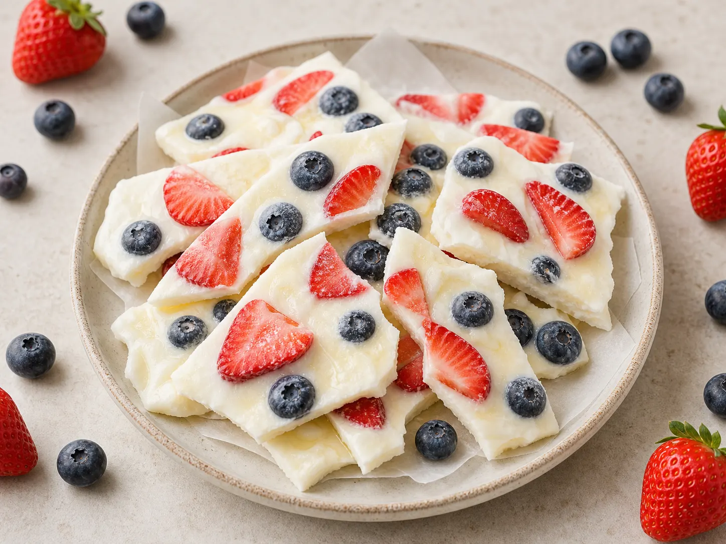 Gefrorene Joghurt-Beeren