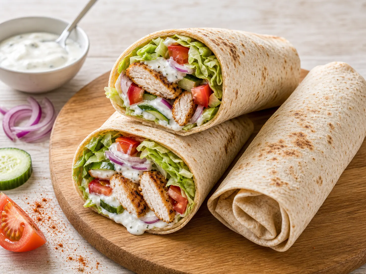 Hähnchen-Wrap mit Joghurt