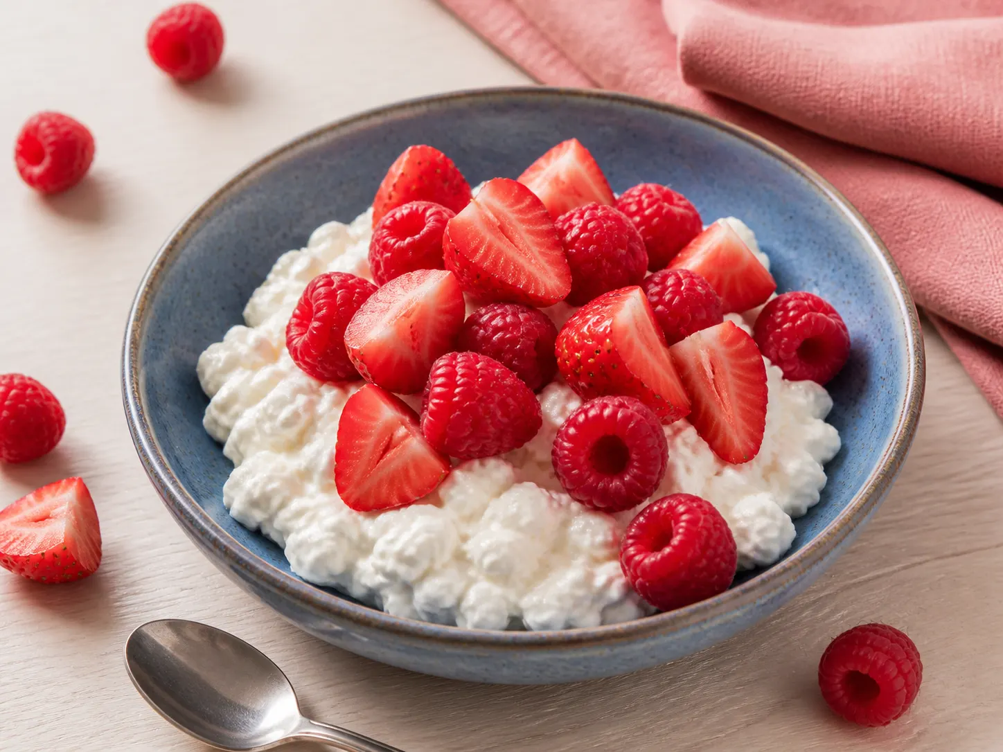 Hüttenkäse mit Beeren