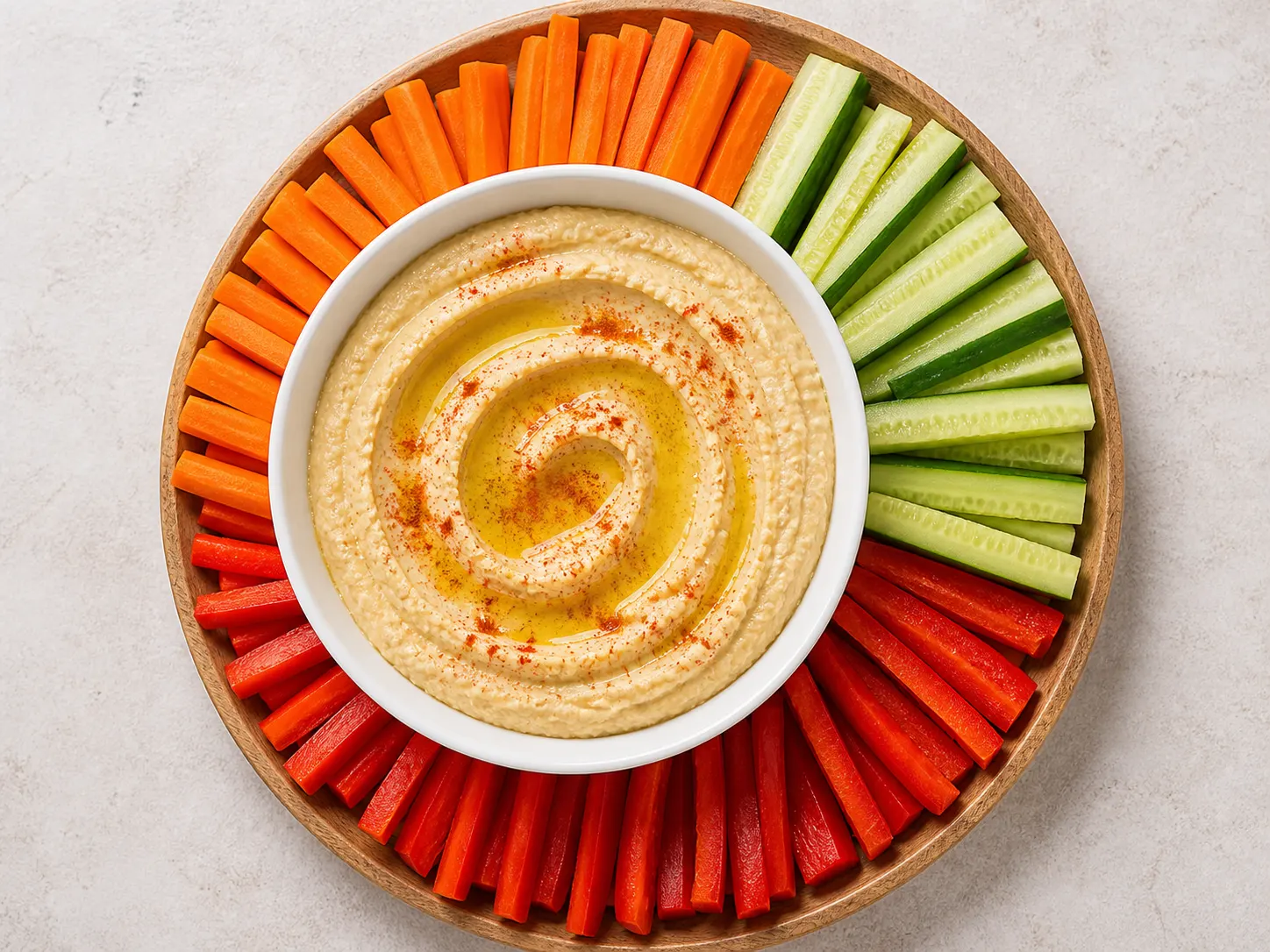 Hummus mit Gemüse-Sticks