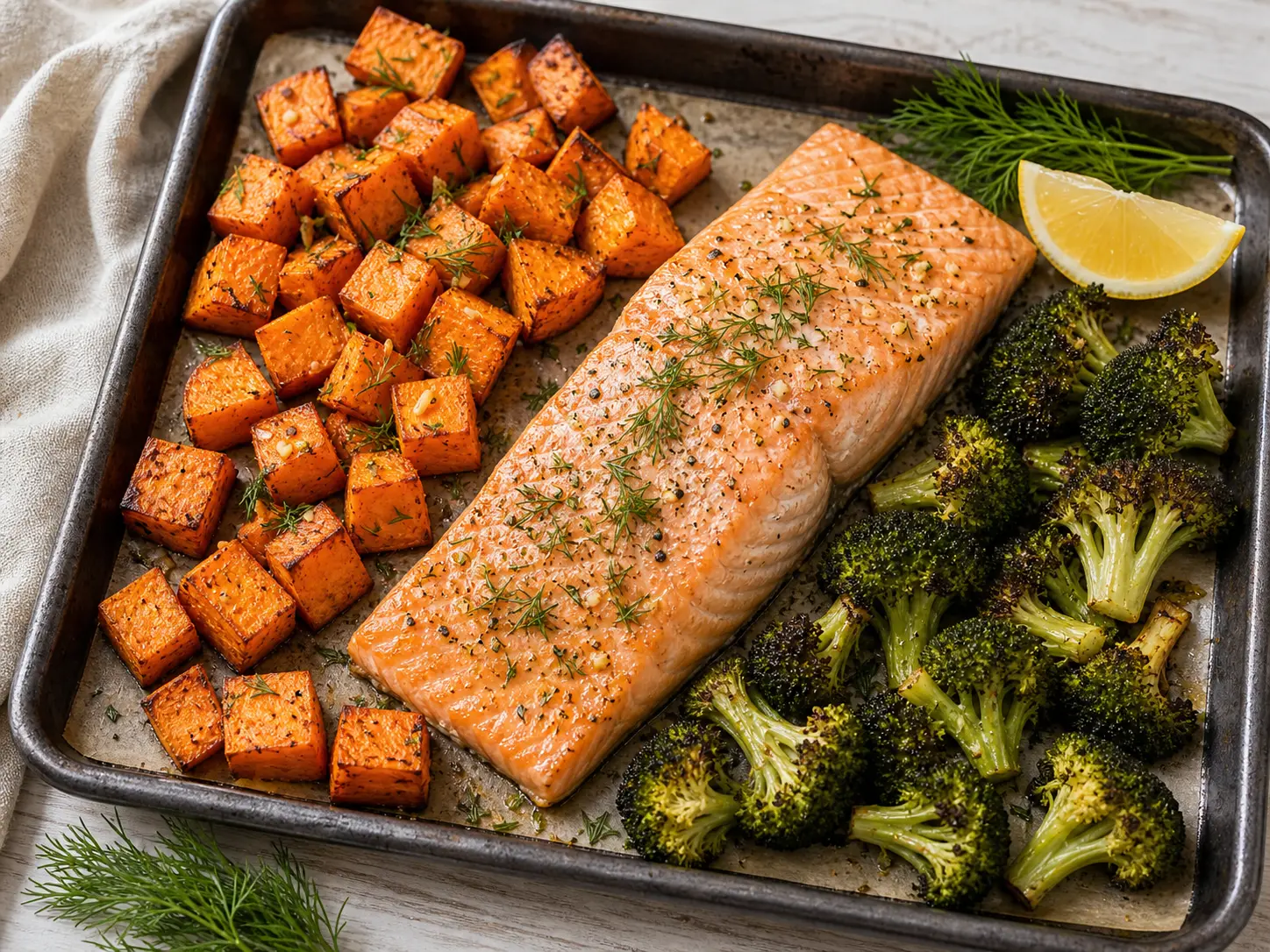 Ofenlachs mit Süßkartoffel