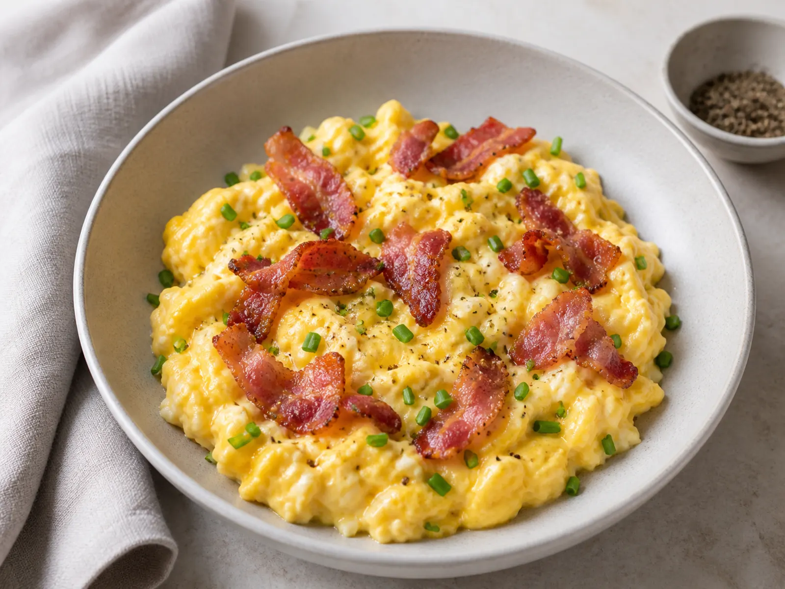 Rührei mit Speck